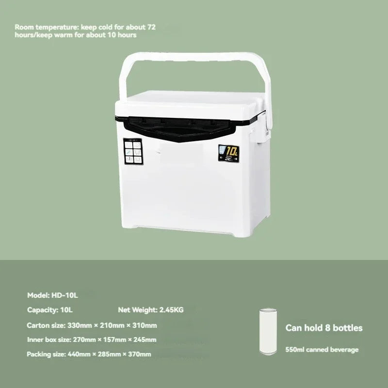 Full-size insulated cooler box, car refrigerator/cooler, fishing cooler box, insulated bag, cooler box with shoulder strap.