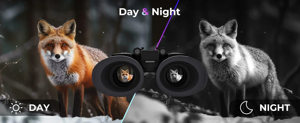 GOYOJO 4K Head-Mounted Night Vision Goggles & Binoculars – Infrared NVG with 4 Color Vision, Manual Focus & 8X Digital Zoom for Camping, and Outdoor Surveillance