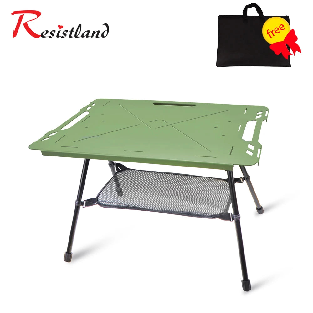 Lightweight Outdoor Desk Camping IGT Tactical Table Set 2.5mm Aluminum Alloy Folding Table With Carrying Bag Table For Picnic