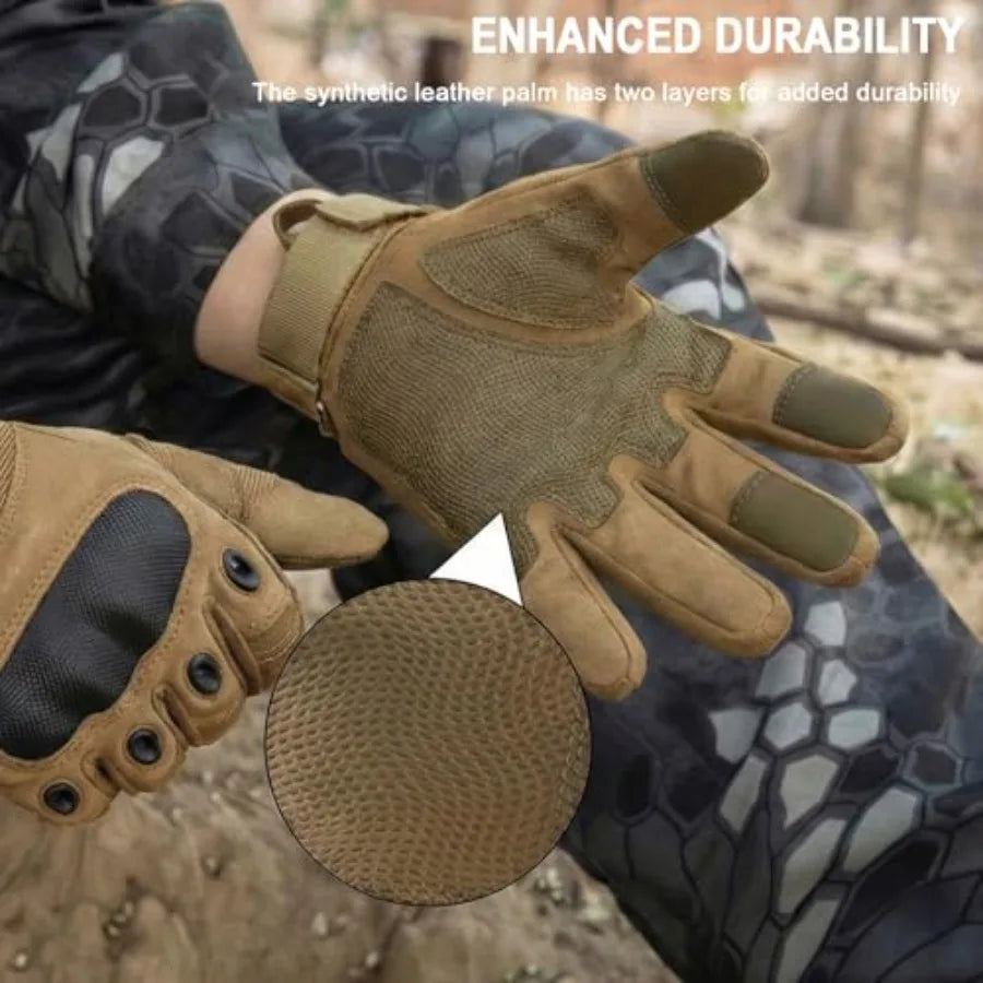 Utility Gloves for Men, Motorcycle Glove with Touchscreen Palm Pad Breathable Lightweight for Riding Cycling Sports
