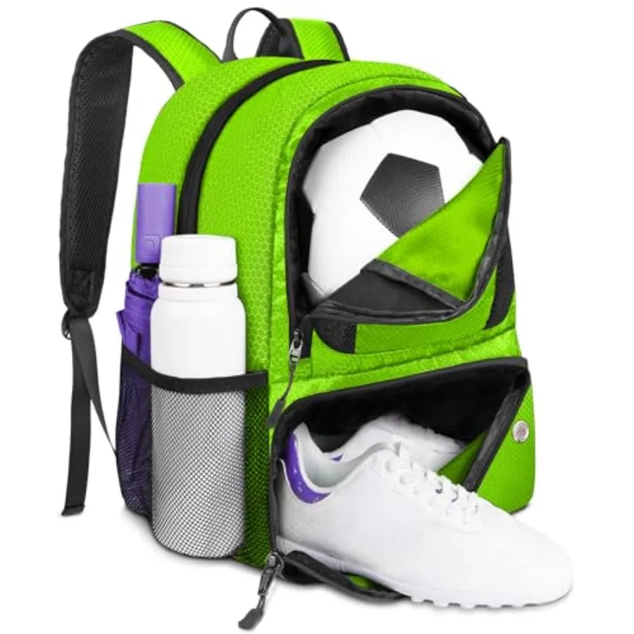 Soccer Backpack, with Ball Holder, Water resistant Sport Equipment Bags Fit Basketball Volleyball Football
