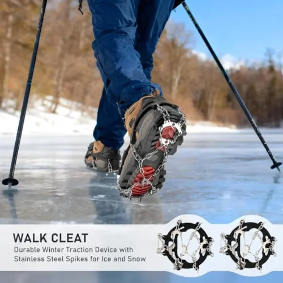 Portable Ice Fishing Rod and Reel Combo 28'' Set with Inline Reels Lures Ice Cleats Carrier Bag Folding Stool Fishing Line and