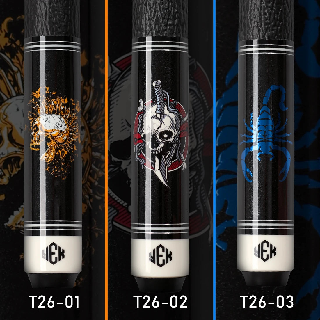 Carbon Fiber Pool Cue Pro Taper Low Deflection Shaft 12.5mm Tip | 58 inch Billiard Stick, 19.5oz Adjustable Weight, Carbon Fiber Shaft, Professional Adult Cue,Shark-Print Leather Wrap with Towel