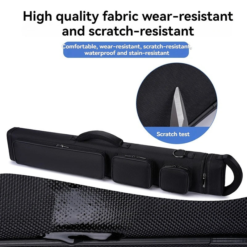 Billiards Snooker Nylon Fabric Cue Case - Multiple Sizes (2×4, 3×5, 4×5), Durable, Scratch-Resistant, Double-Shoulder-Strap, Large-Capacity Cue Storage for Enthusiasts, Ideal Holiday Gift