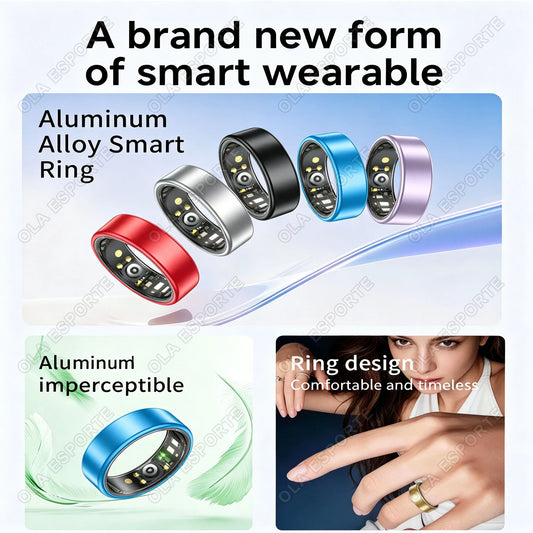 Multi Color Multi Size Smart Ring Heart Rate Blood Pressure Blood Oxygen Remote Control Photography Multifunctional Sports Fitness Tracking Step Counting Smartring 2026 New