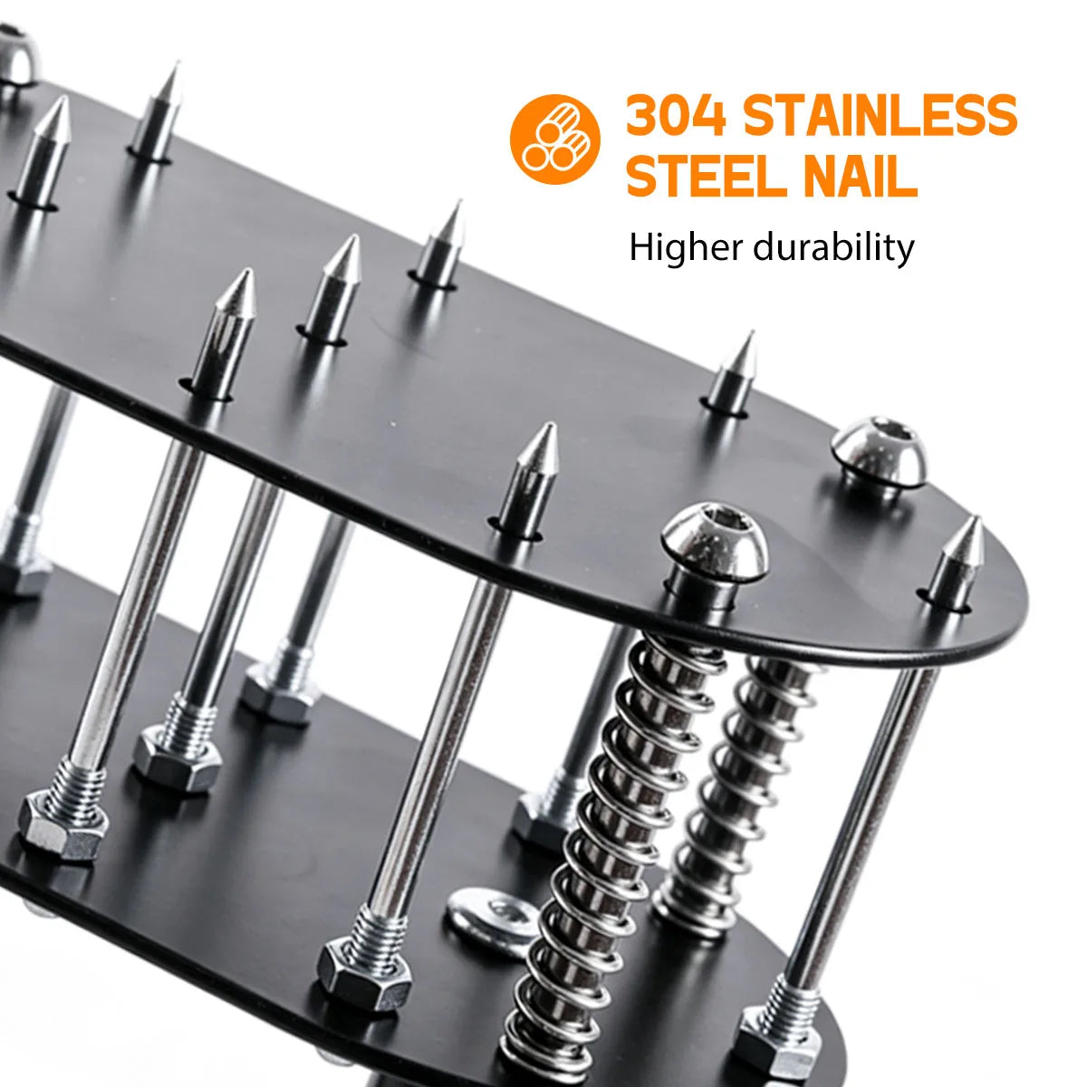 Stand‑Up Manual Lawn Core Aerator,304 Stainless Steel Spikes Dual‑Spring Self‑Cleaning Soil Aerating Tool for Backyard Garden Lawn Care,Ergonomic T‑Handle,Free Work Gloves