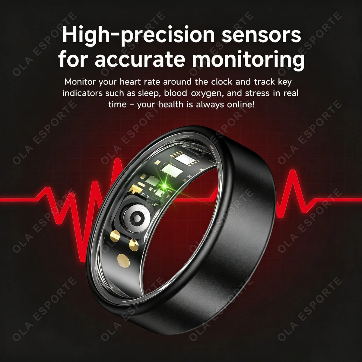 Multi Color Multi Size Smart Ring Heart Rate Blood Pressure Blood Oxygen Remote Control Photography Multifunctional Sports Fitness Tracking Step Counting Smartring 2026 New