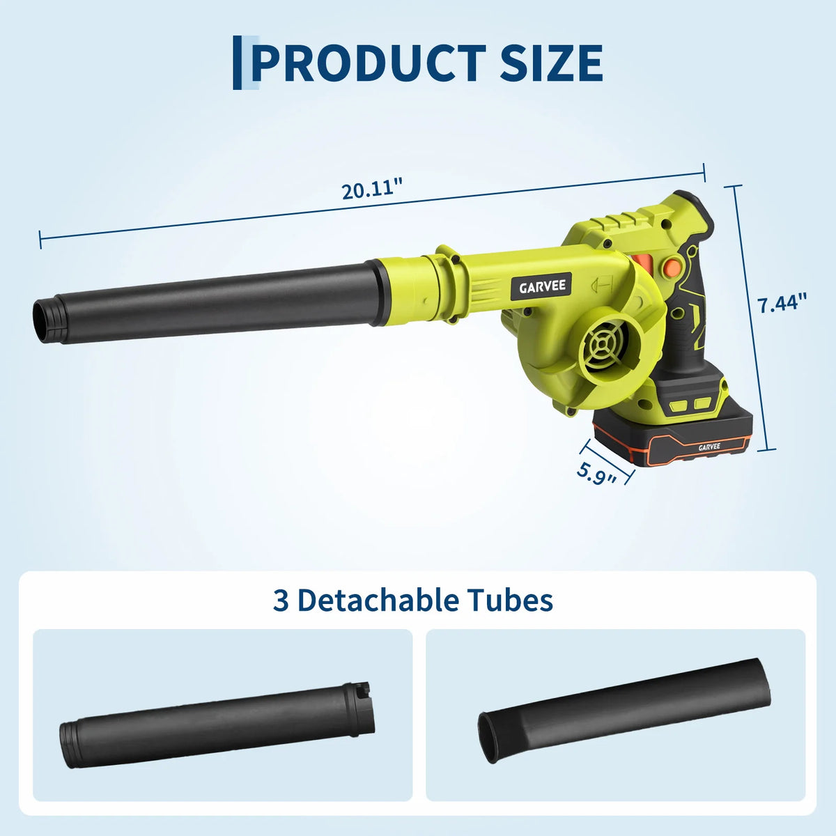 20V Wireless Leaf Blower - Brushless Motor, Up to 120 MPH, 6-Speed Lightweight Handheld Yard Blower with Battery & Charger for Lawn, Patio & Backyard Cleaning