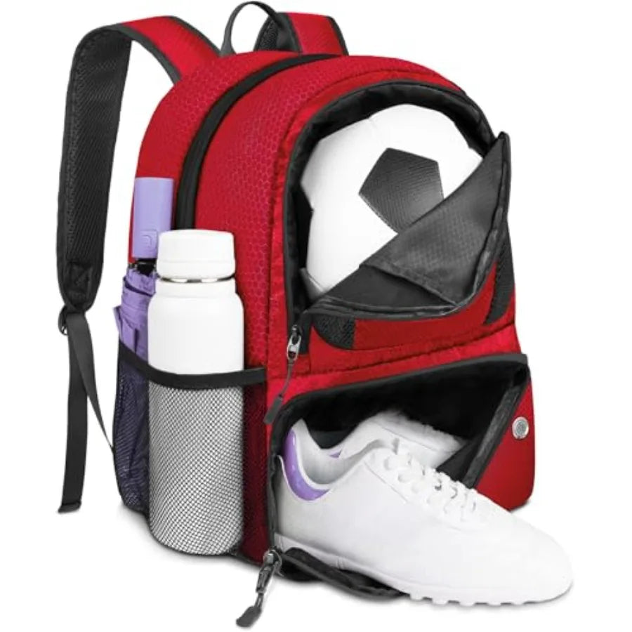 Soccer Backpack, with Ball Holder, Water resistant Sport Equipment Bags Fit Basketball Volleyball Football