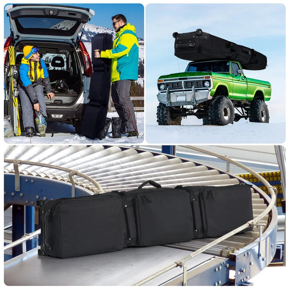 600D Fully Padded Snowboard Bag Waterproof Wheel Travel Bag Ski Snowboard Air Travel Bag Winter Skiing Equipment