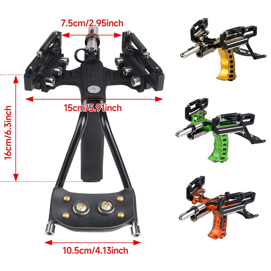 Four Color Powerful Laser Slingshot, Outdoor Hunting Shooting, Fast Slingshot, Rubber Band Set, Include Rubber Band 4pcs Option, Practice Competition Exclusive, Holiday Gift