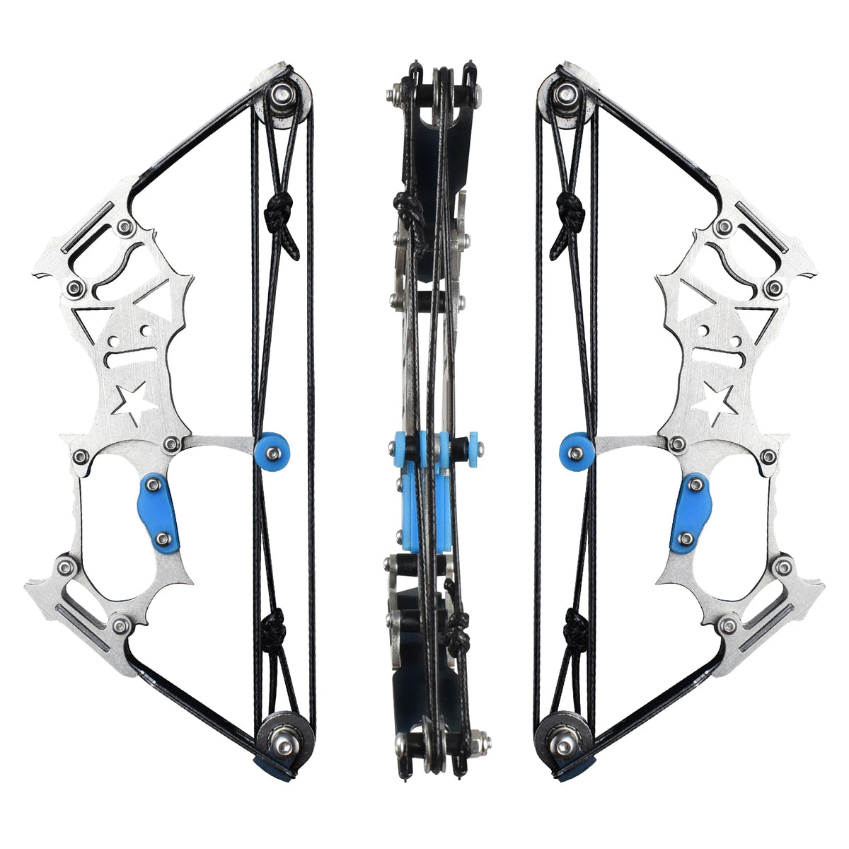 Mini Archery Bow - Right/Left Hand Compound Bow Set, Metal Material Pocket Hunting Bow Catapult with 10Pcs Arrows for Shooting Practice Entertainment Gadgets