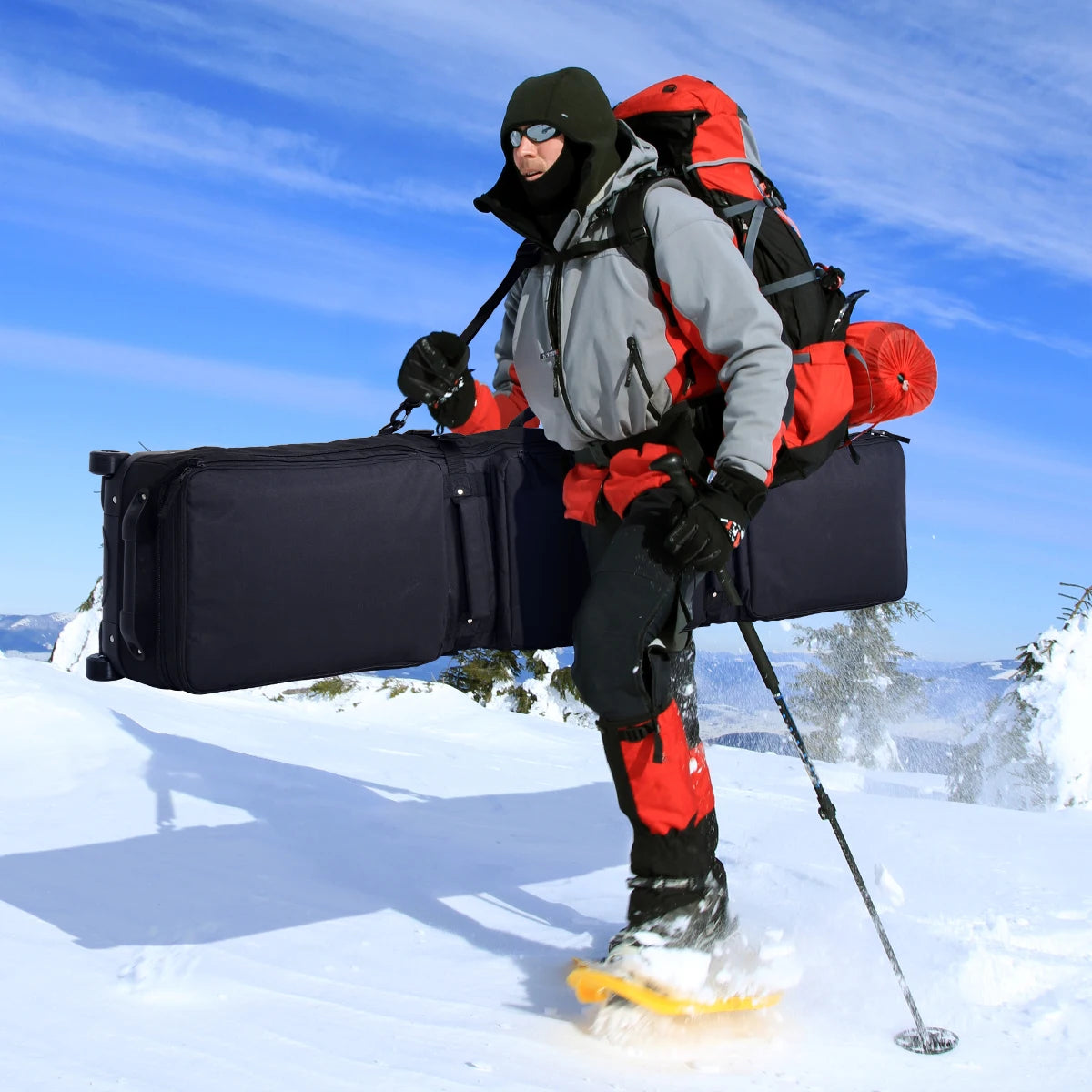 600D Fully Padded Snowboard Bag Waterproof Wheel Travel Bag Ski Snowboard Air Travel Bag Winter Skiing Equipment