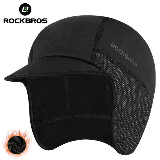 ROCKBROS Local Shipping Winter Cap Windproof Thermal Ski Cap Running Skiing Cycling Hat Ear Protection Cycling Headgear Warm Caps