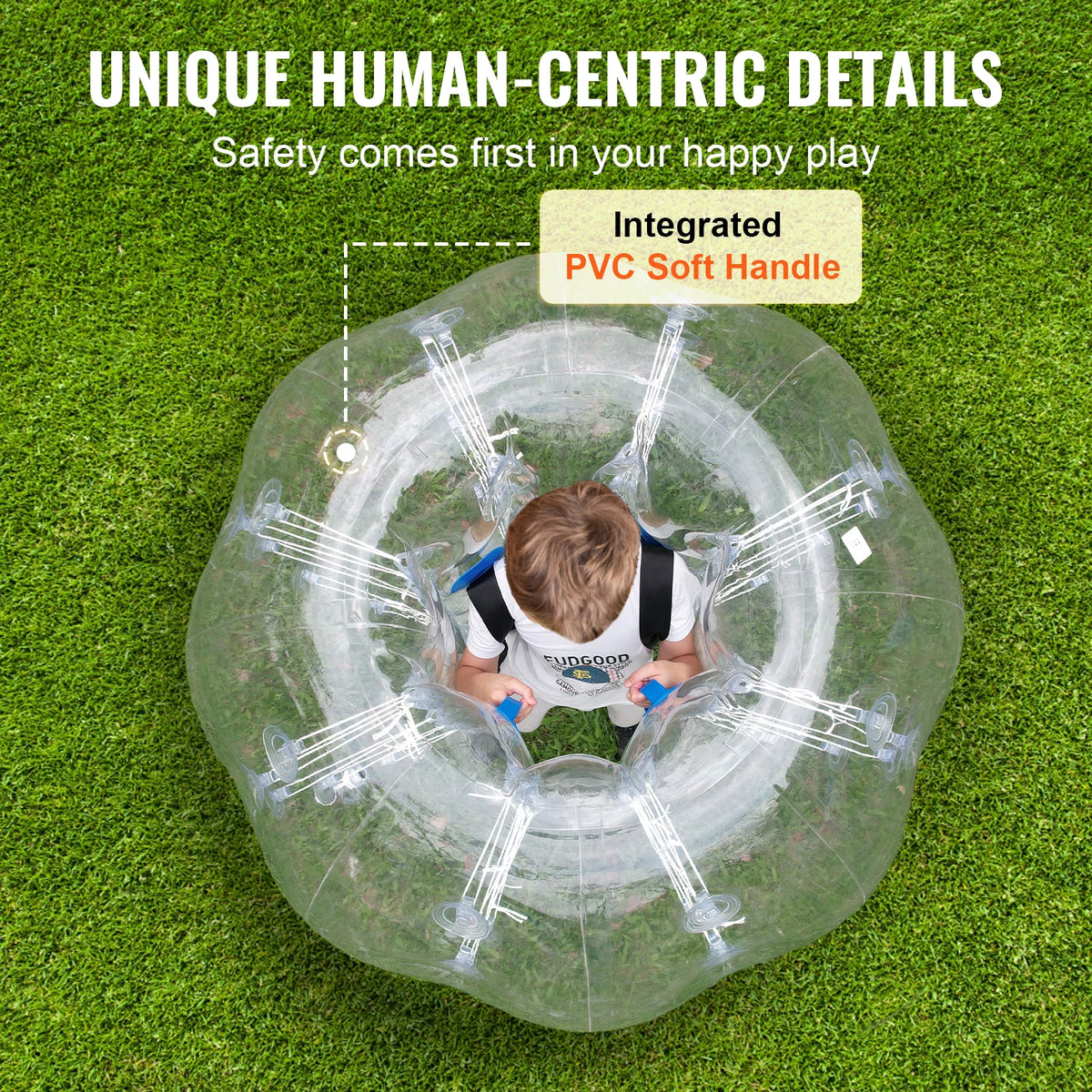 SucceBuy 4FT/1.2M Inflatable Bumper Ball 1/2PCS Body Sumo Zorb Balls for Teen & Adult 0.8mm PVC Bubble Balls Bumper Bopper Toys