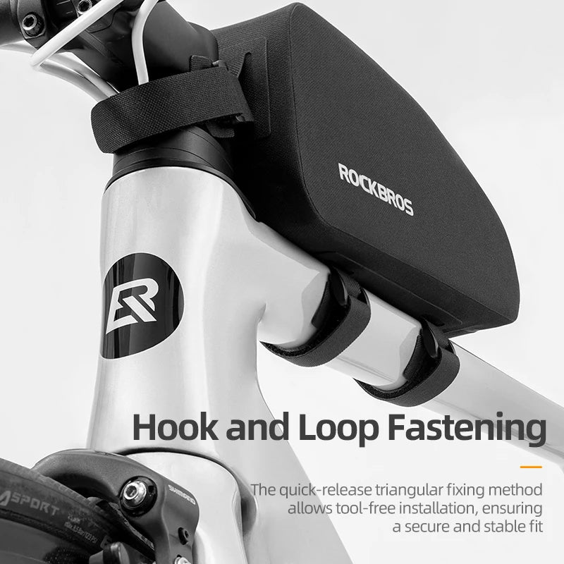ROCKBROS Bicycle Bag Bike Frame Top Tube Bag Large Capacity Storage Waterproof Hard Shell Bicycle Bag MTB Road Bike Accessories
