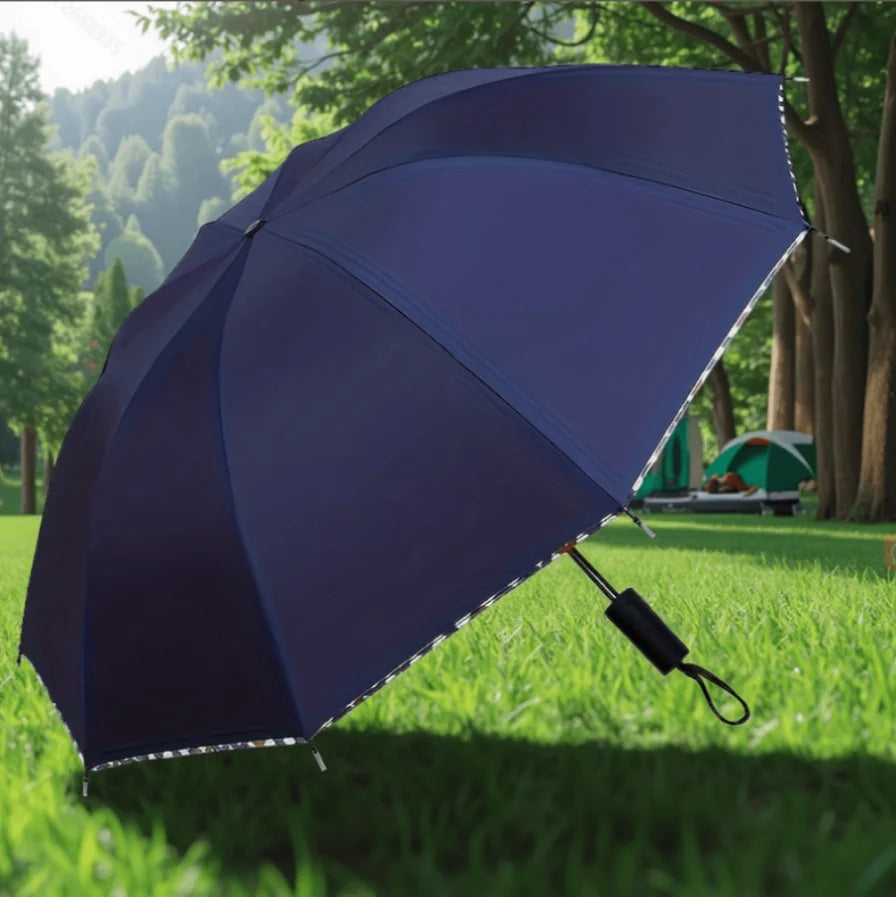 Umbrella Diversion Safe 10 Ribs Strong Folding with Clever Dry Hiding Spot Bottom Compartment Unscrews to Store & Hide Valuable