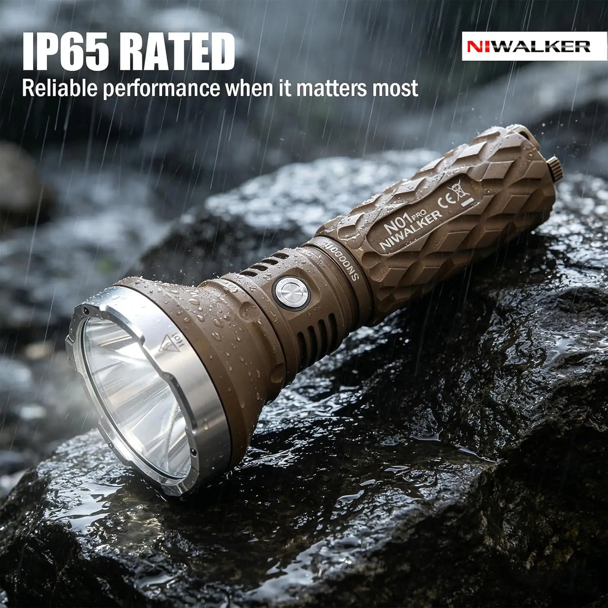 Niwalker N01 Pro Super Long-range Flashlight 1300M Beam Distance LED Torch Type-C Rechargeable Outdoor Hunting Flash Light