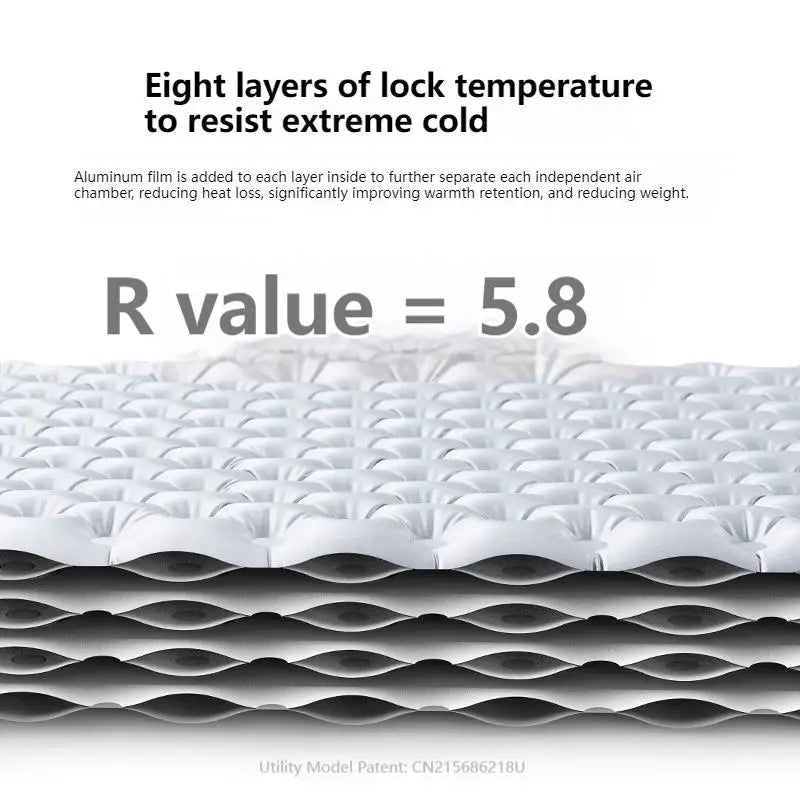 Naturehike R-5.8 Inflatable Mattress Ultralight Portable Folding Winter Warm Sleeping Cushion Hiking Pad Outdoor Camping Mat