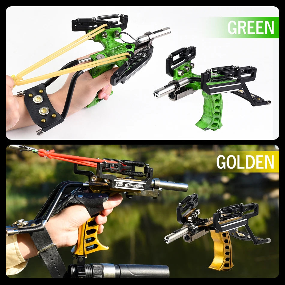 Four Color Powerful Laser Slingshot, Outdoor Hunting Shooting, Fast Slingshot, Rubber Band Set, Include Rubber Band 4pcs Option, Practice Competition Exclusive, Holiday Gift