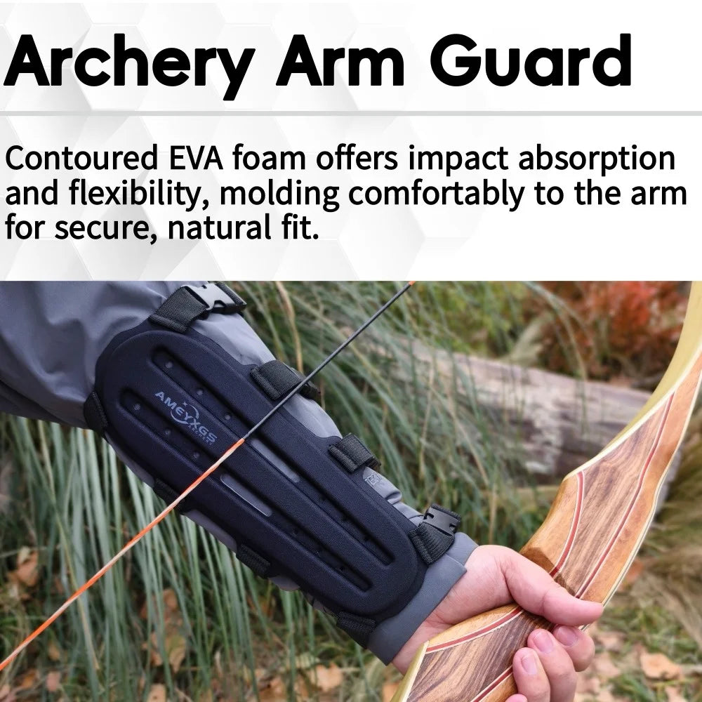 S/M/L Arm Guard Protector EVA Foam Material Adjustable Fastening Strap Lightweight Accessory for Bow Hunting and Target Practice