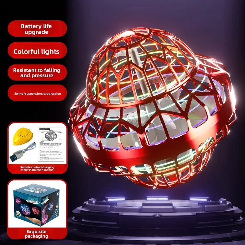 Upgraded Flying Ball UFO, LED Flying Spinning Toy, Boomerang Flying Ball, Magic Flying Ball Drone Ball, Hovering Flying Toy Gift, Halloween Gift