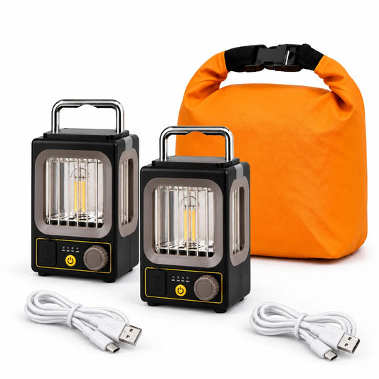 Zoe Rechargeable Solar Camping Lantern Portable LED Tent Light With Adjustable Brightness Type C Charging USB Output For Outdoor Camping Hiking Backyard And Home Emergency Lighting