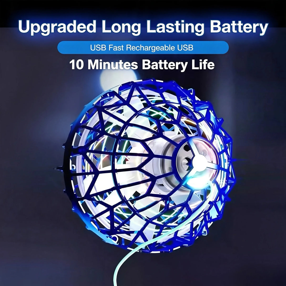 Upgraded Flying Ball UFO, LED Flying Spinning Toy, Boomerang Flying Ball, Magic Flying Ball Drone Ball, Hovering Flying Toy Gift, Halloween Gift