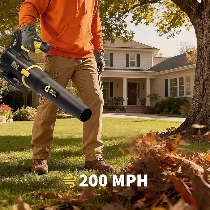 Cordless Leaf Blower 550 CFM and 150 MPH, Electric Leaf Blower 2 * 2.0Ah Battery, 20V Blowers Cordless for Lawn, Yard, Garden
