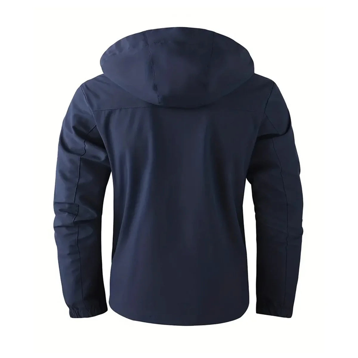Men's Spring and Autumn Plus Size Multi-Pocket Hooded Windproof Jacket, Sports Casual Outdoor Workwear Loose Jacket