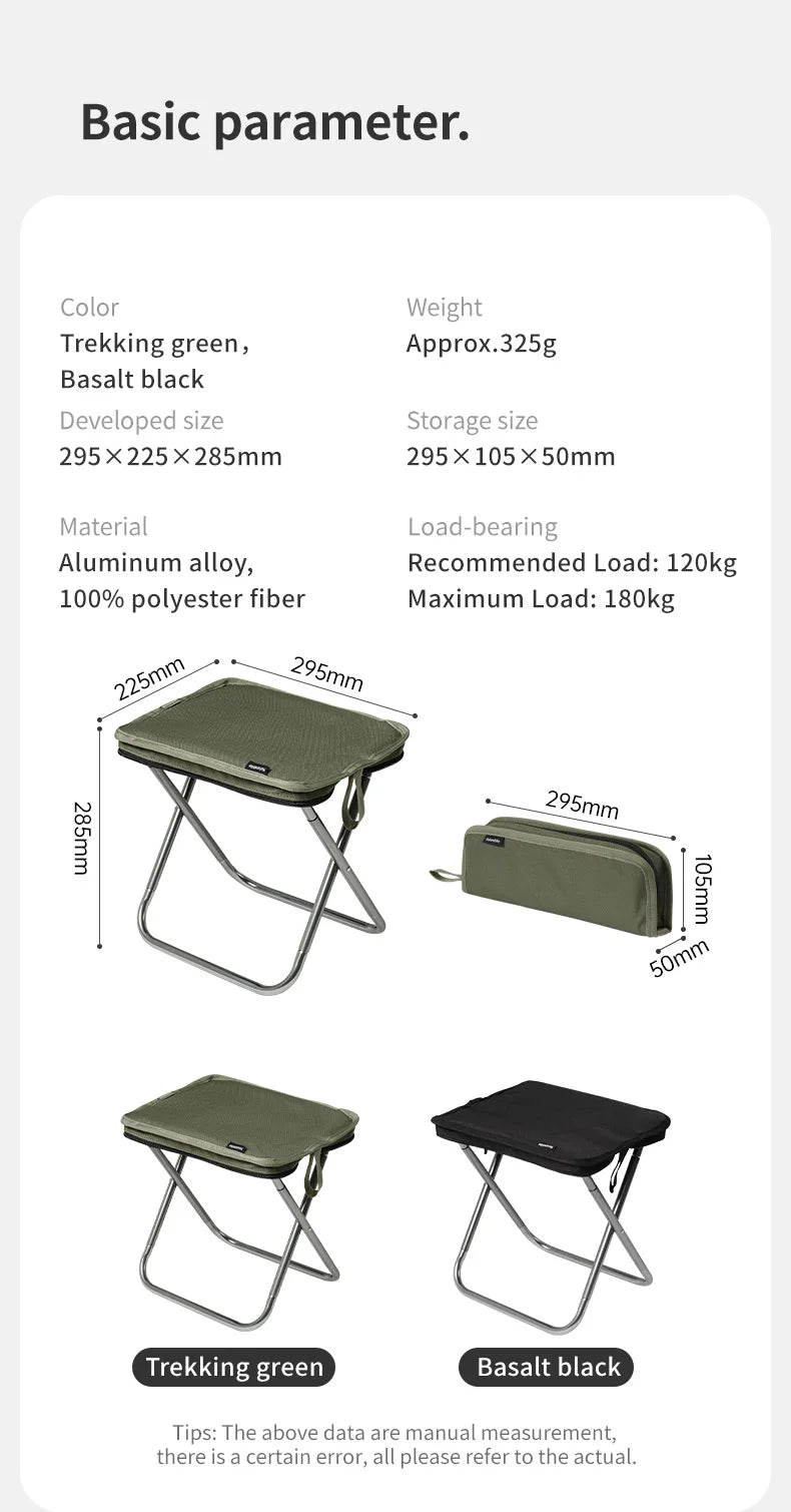 Naturehike Foldable Collapsible Backpack Portable Seat Stool Lightweight Mini Easy Carry Outdoor Travel Fishing Stool Picnic Stool