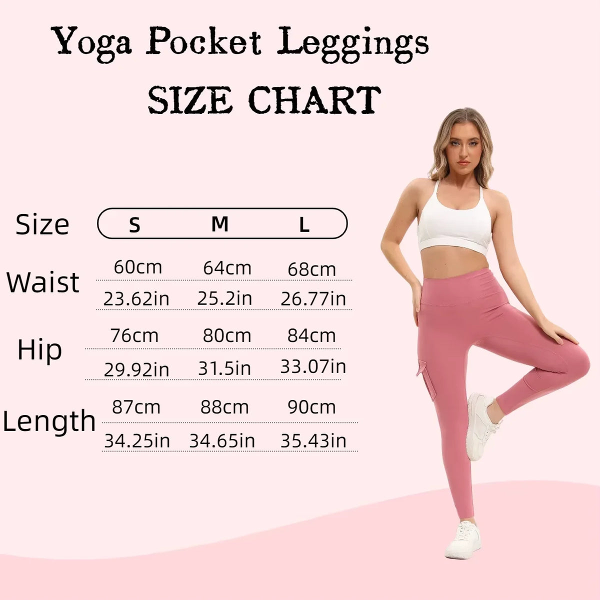 3PCS Women's High-Waisted Solid Color Gym Leggings with Practical Pocket Stretch Fitness Yoga Pants Cargo Style for Outdoors Sports