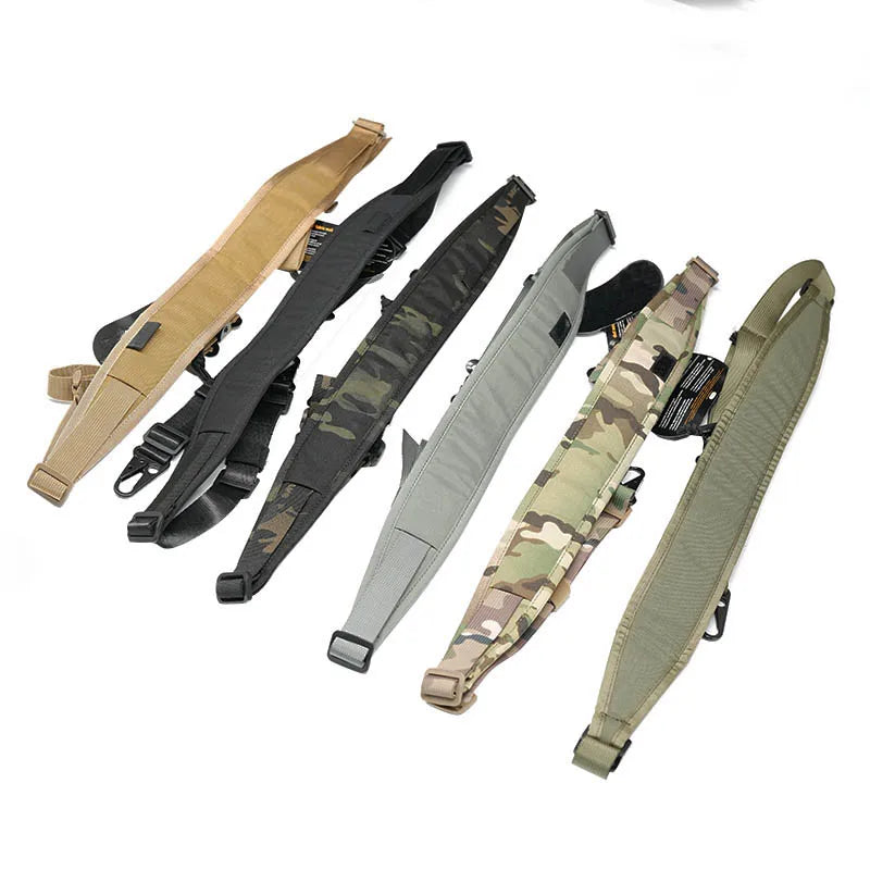 Tactical Adjustable 1/2 Point Crossbody Rope Nylon Rifle Shoulder Strap Outdoor Hunting AR15 Sling with M-system QD+21MM QD