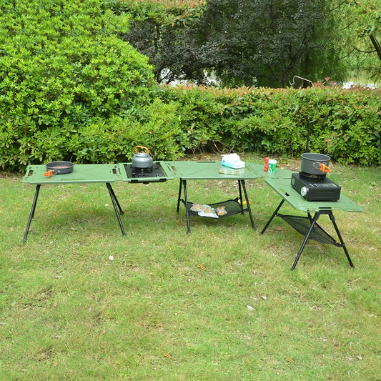Lightweight Outdoor Desk Camping IGT Tactical Table Set 2.5mm Aluminum Alloy Folding Table With Carrying Bag  Table For Picnic