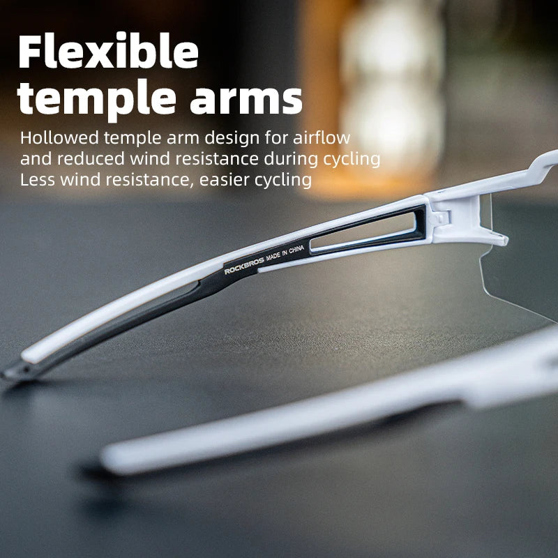 ROCKBROS Cycling Glasses Photochromic Polarized Lens Bike Glasses UV400 Protection Eyewear Sunglasses MTB Road Bicycle Goggles