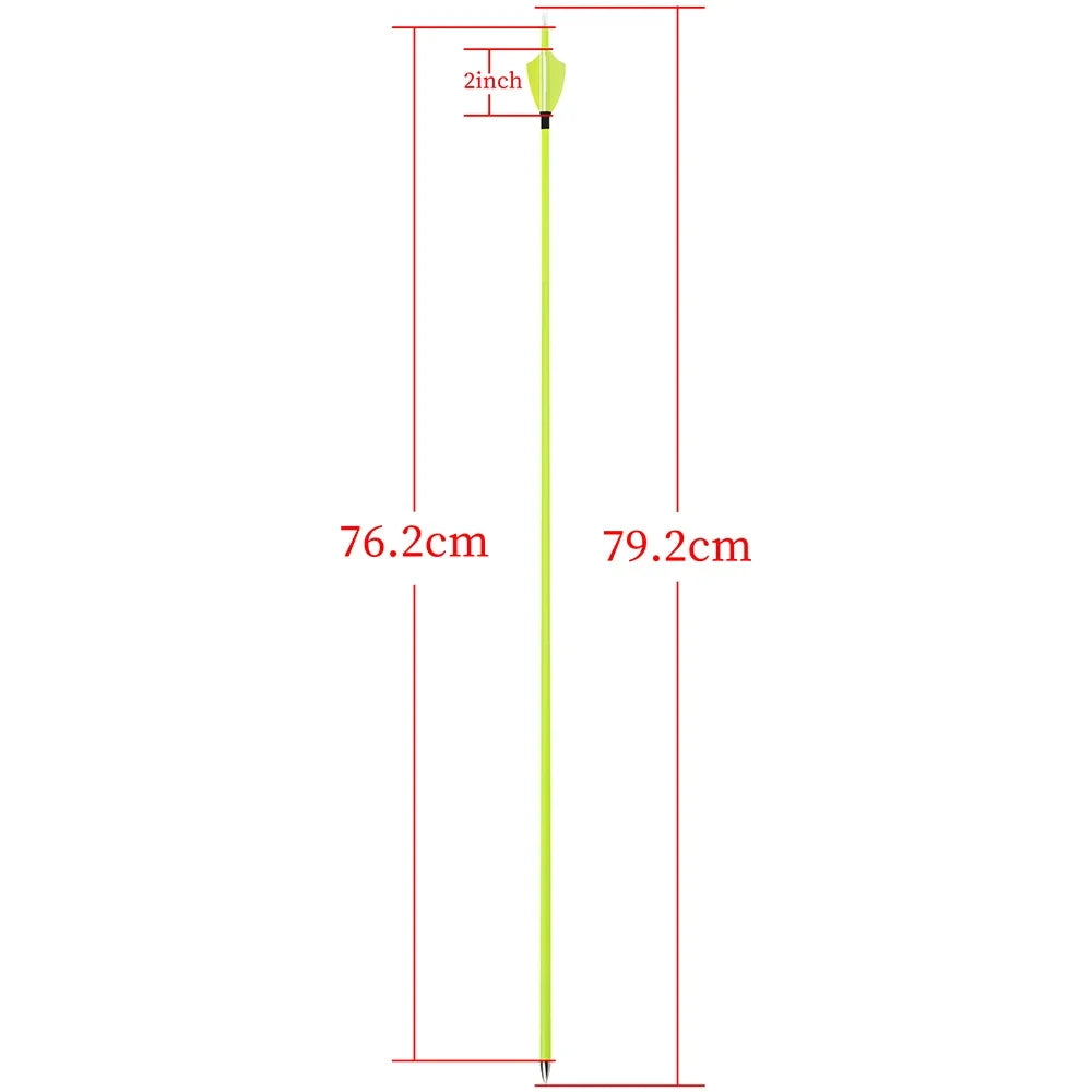 Archery Carbon Arrows 12pcs 30 Inch Spine1500 ID4.2mm 2 Inch Vanes for Compound Recurve Bow Outdoor Hunting Target Shooting