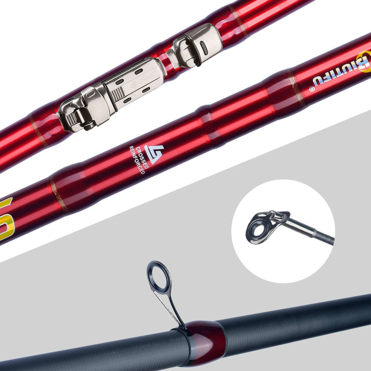BIUTIFU Telescopic Bolognese Fishing Rods 4.0m 4.5m 5.0m 6.0m 6.5m T800 Carbon Travel UltraLight Spinning Float Outdoor About 30g Trout Surf Pole
