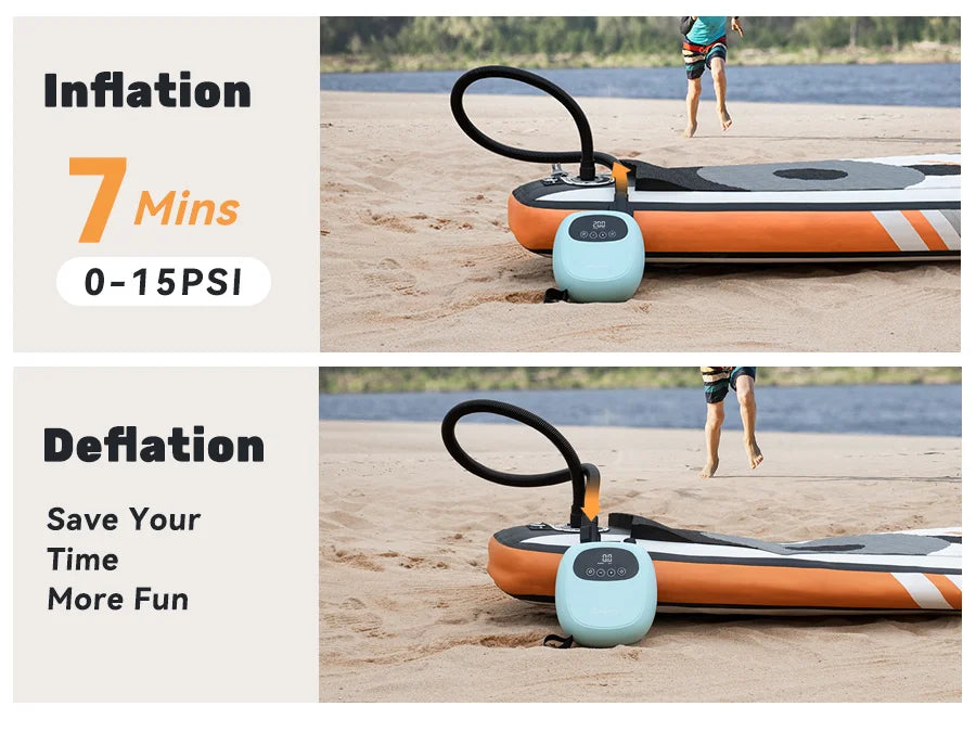 dwndpump DP3 Electric 20PSI SUP Pump 38.48Wh Battery Paddle Board Inflation for Kayak Boat Tent Surfing Board Stand Up