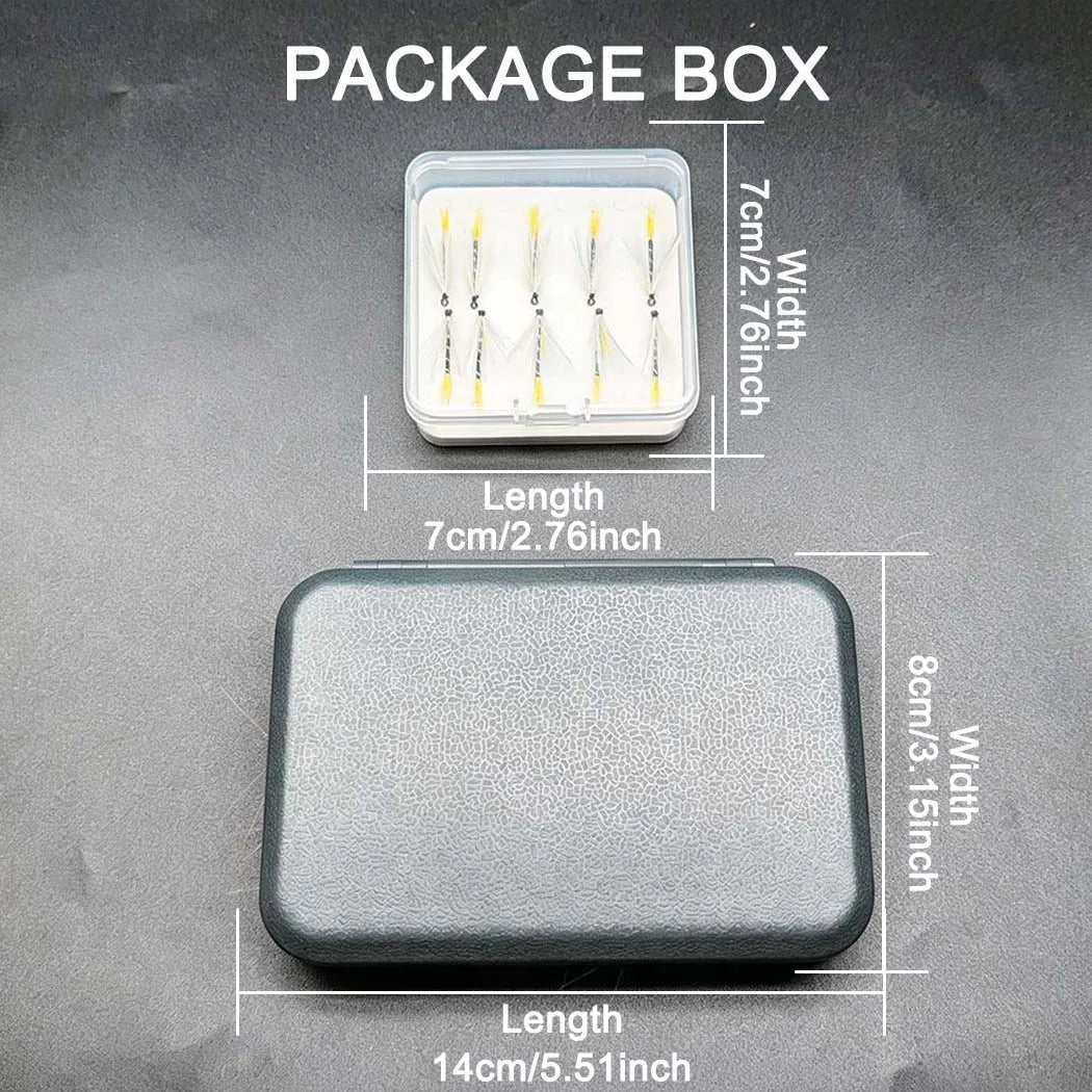 Fly Fishing Flies Total:64Pcs(2 Boxes) Fly Fishing Bait Dry/Wet Fly Nymph Fly Fishing Lure Fly Box for Trout Salmon