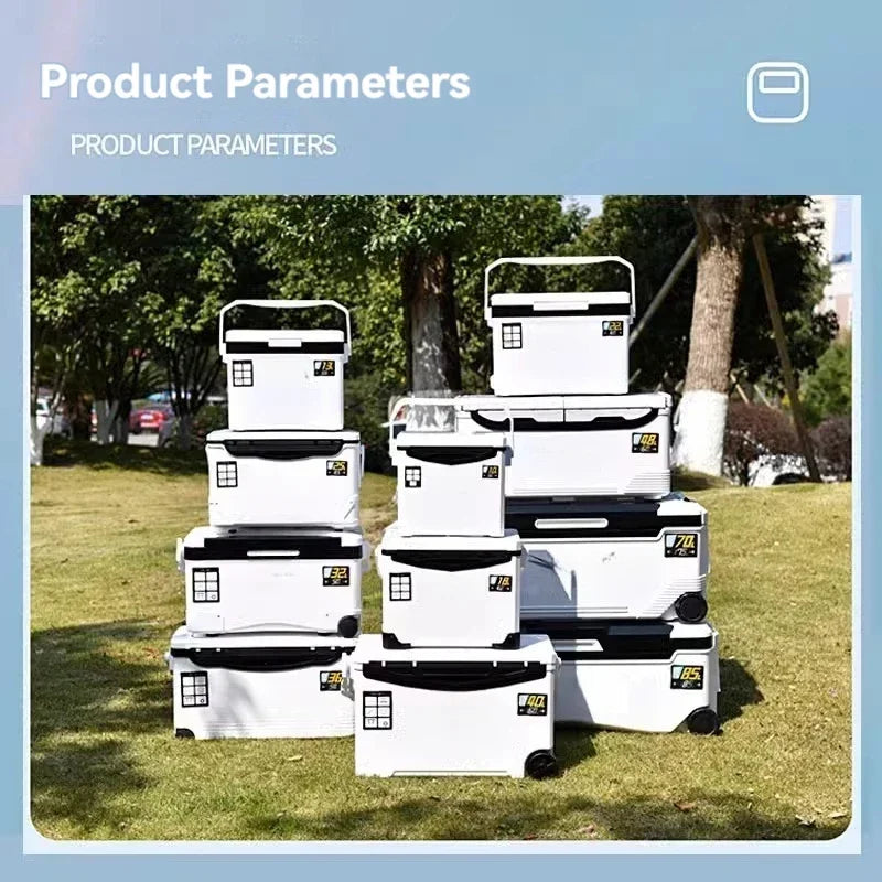 Full-size insulated cooler box, car refrigerator/cooler, fishing cooler box, insulated bag, cooler box with shoulder strap.