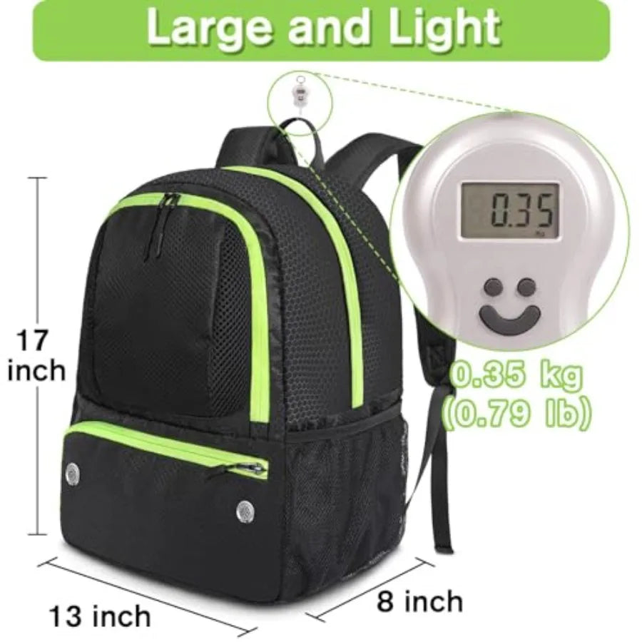 Soccer Backpack, with Ball Holder, Water resistant Sport Equipment Bags Fit Basketball Volleyball Football