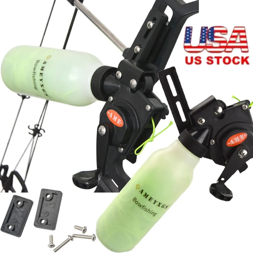 Compound Bow Fishing Reel 40m Rope Pot ABS Aluminum Alloy for Hunting Shooting Fishing Tackle Sports Use