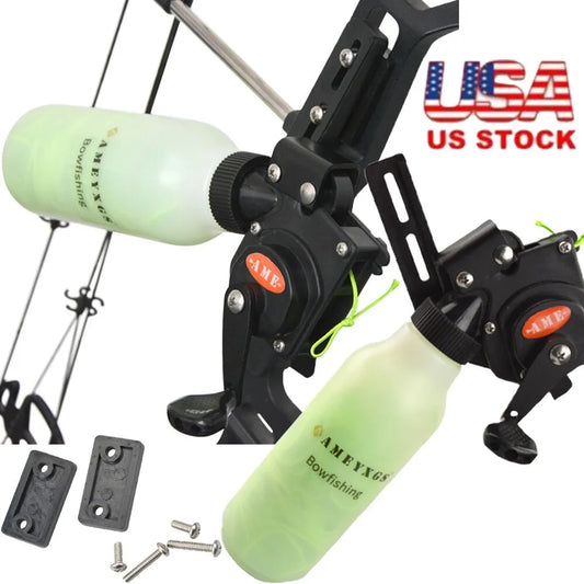 Compound Bow Fishing Reel 40m Rope Pot ABS Aluminum Alloy for Hunting Shooting Fishing Tackle Sports Use