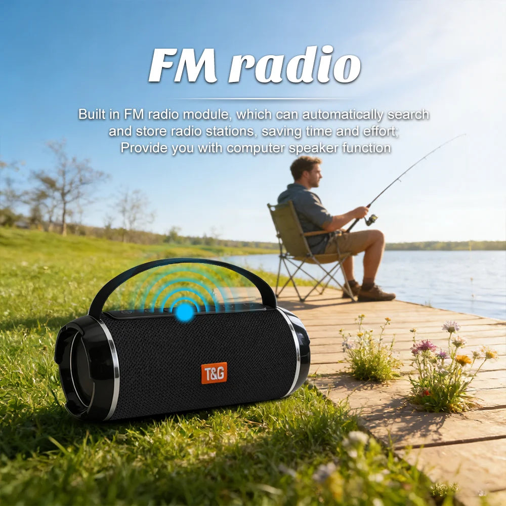 TG116C Wireless Portable Powerful Speaker Box 3D Stereo Speakers Subwoofer Music Center BoomBox Support FM