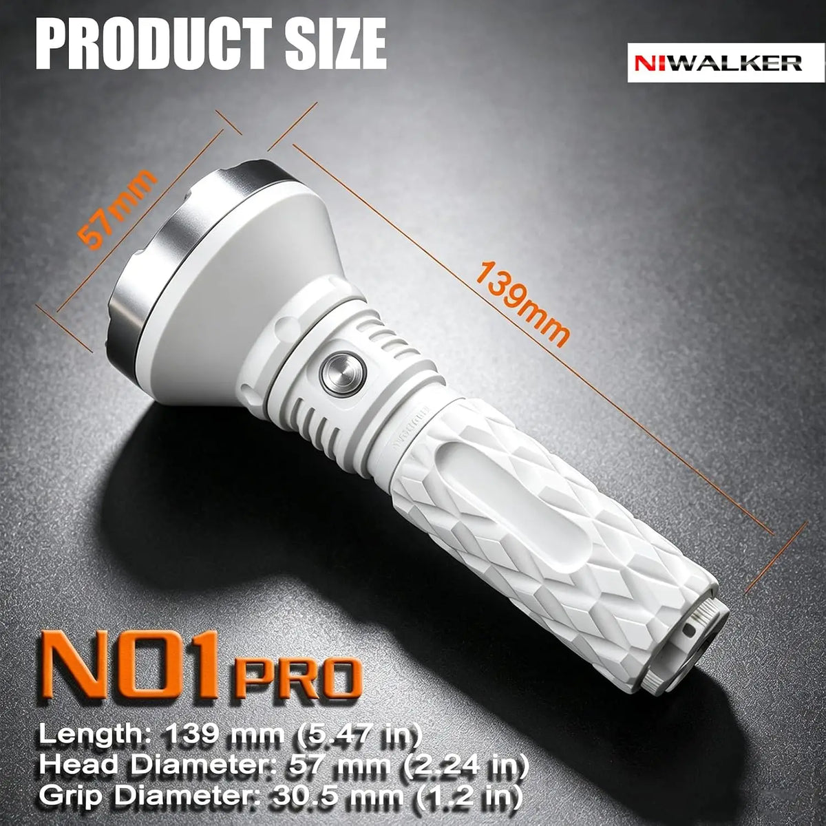 Niwalker N01 Pro Super Long-range Flashlight 1300M Beam Distance LED Torch Type-C Rechargeable Outdoor Hunting Flash Light