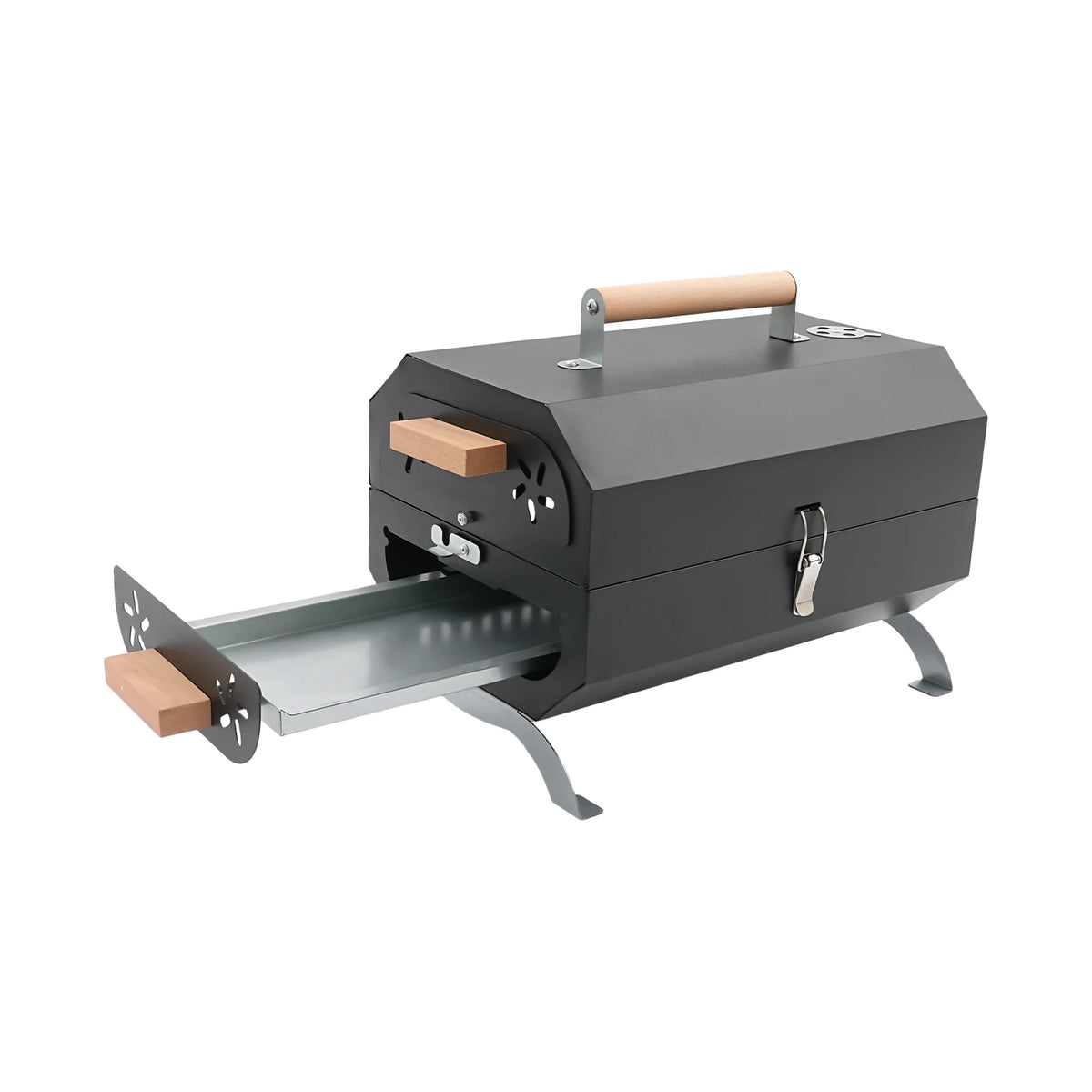 Portable Charcoal Grill, Outdoor BBQ Grill, Folding Charcoal Grill, Double-Sided Carbon Steel, Adjustable Vent Camping Picnic Grill