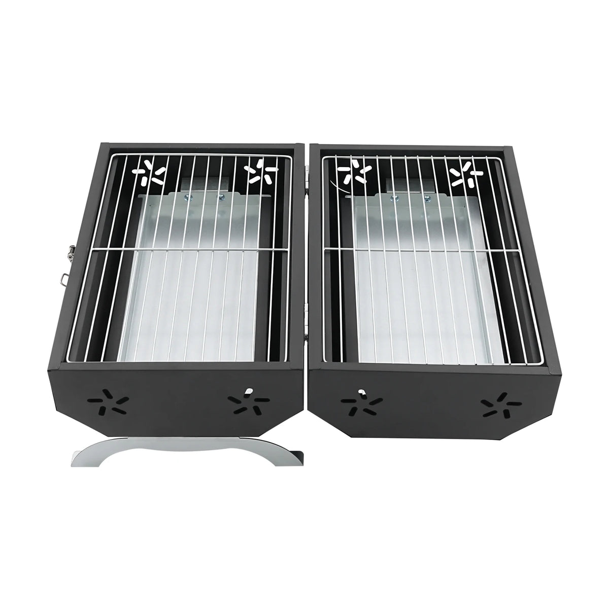 Portable Charcoal Grill, Outdoor BBQ Grill, Folding Charcoal Grill, Double-Sided Carbon Steel, Adjustable Vent Camping Picnic Grill