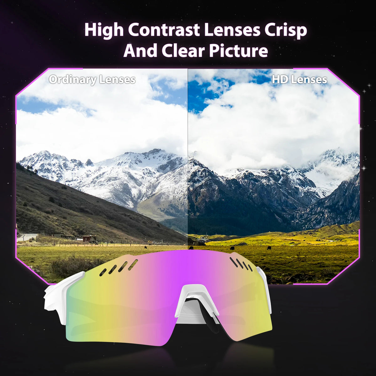 SCVCN UV400 Outdoor Cycling Sunglasses on Sale Hot Glasses Fashion Men Women Outdoor Impact-Resistant Bike Eyewear MTB Sports Glasses Running Bicycle Goggles