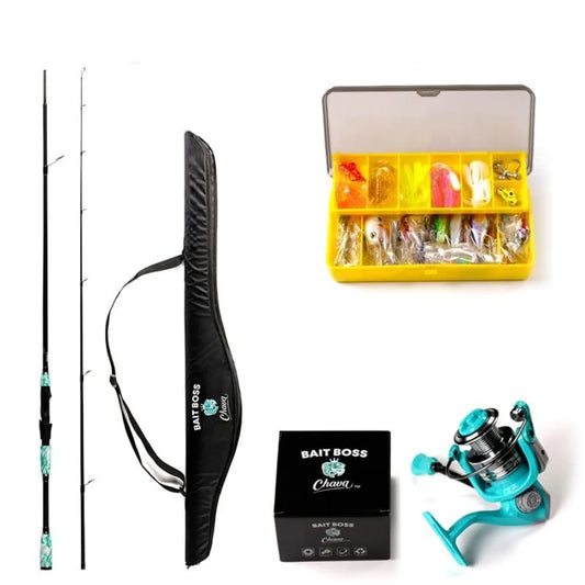 2.1M Carbon Fiber Spinning Fishing Rod and Reel Combo High Sensitivity 2Piece Rod with 3000 Series Reel Lures Tackle