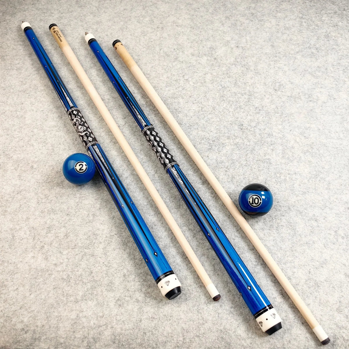 1 Premium Pool Cue 13mm Tip 58" Length. Blue Billiard Cue Suitable for American 9-ball